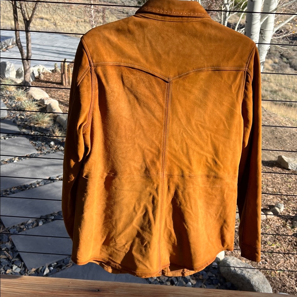 Gorgeous Sundance Evans Suede Trucker Shacket Jacket Shirt Medium M - Picture 3 of 9